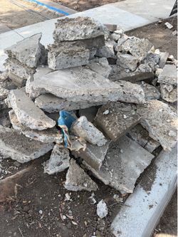 Free cement pieces great for walkways  pathways and DIY projects