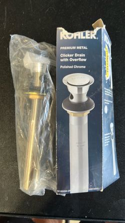 Kohler Clicker drain with overflow