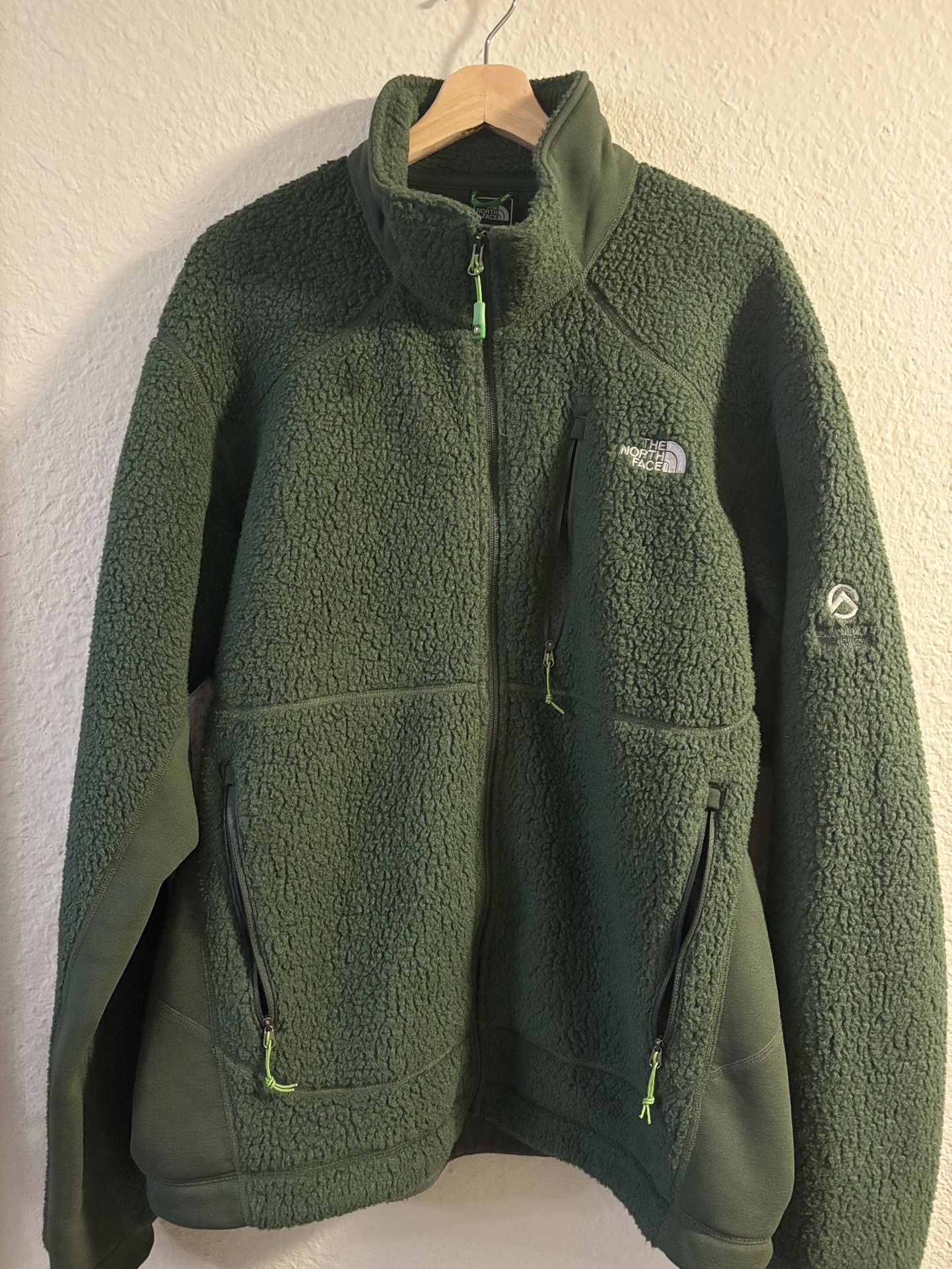 The North Face Extreme Pile Full Zip Fleece Jacket in Green