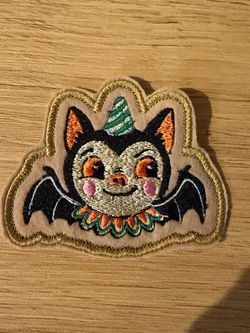 Retro Vintage Syle Bat Patch Halloween