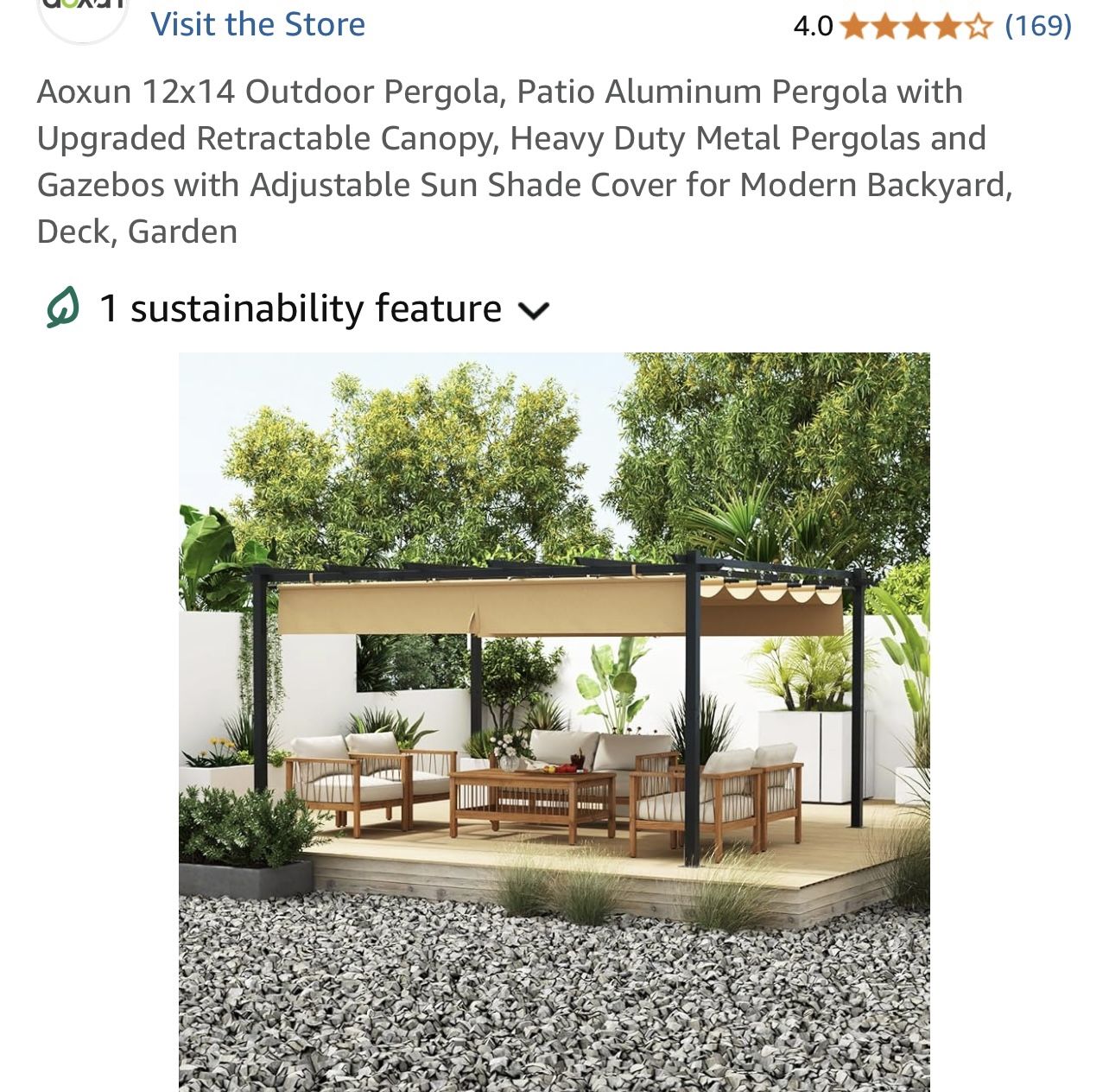 New In Box, 12x14 Pergola