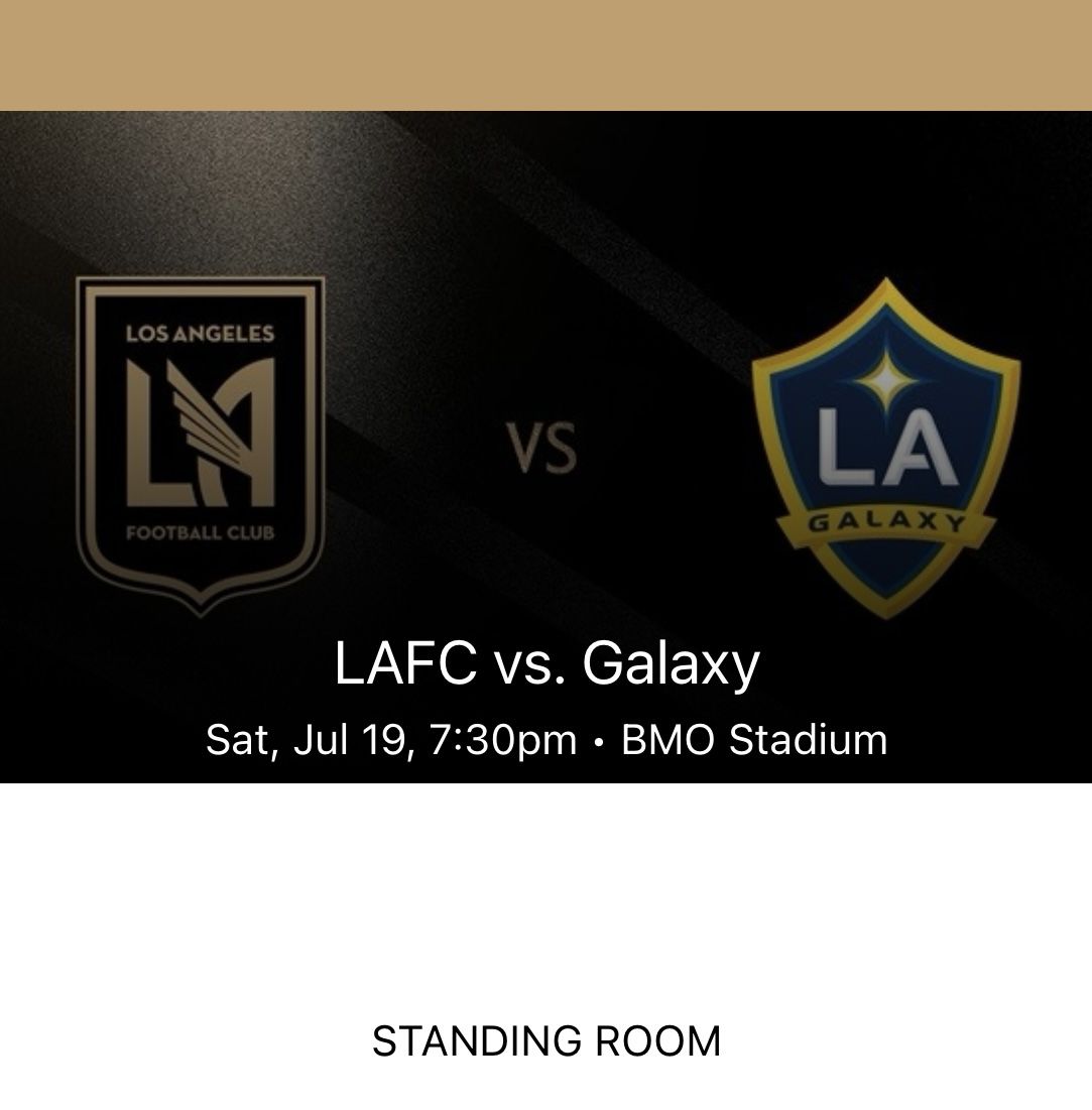 LAFC vs Galaxy Supporter tickets