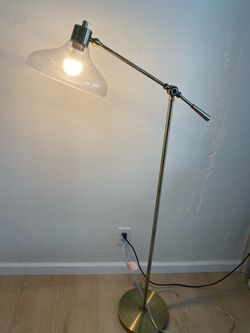 Threshold Target Crosby Bell Glass Shade Floor Lamp 57in High