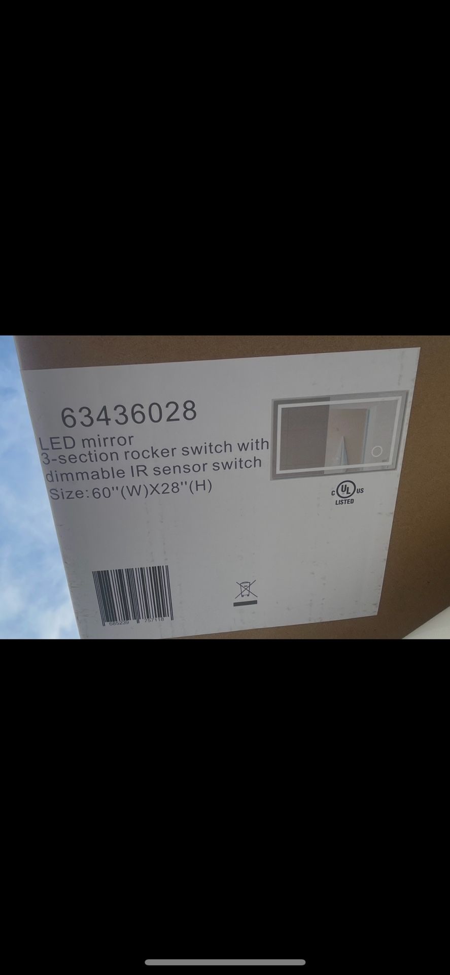 60” (w) 28” (H) Vanity Mirror