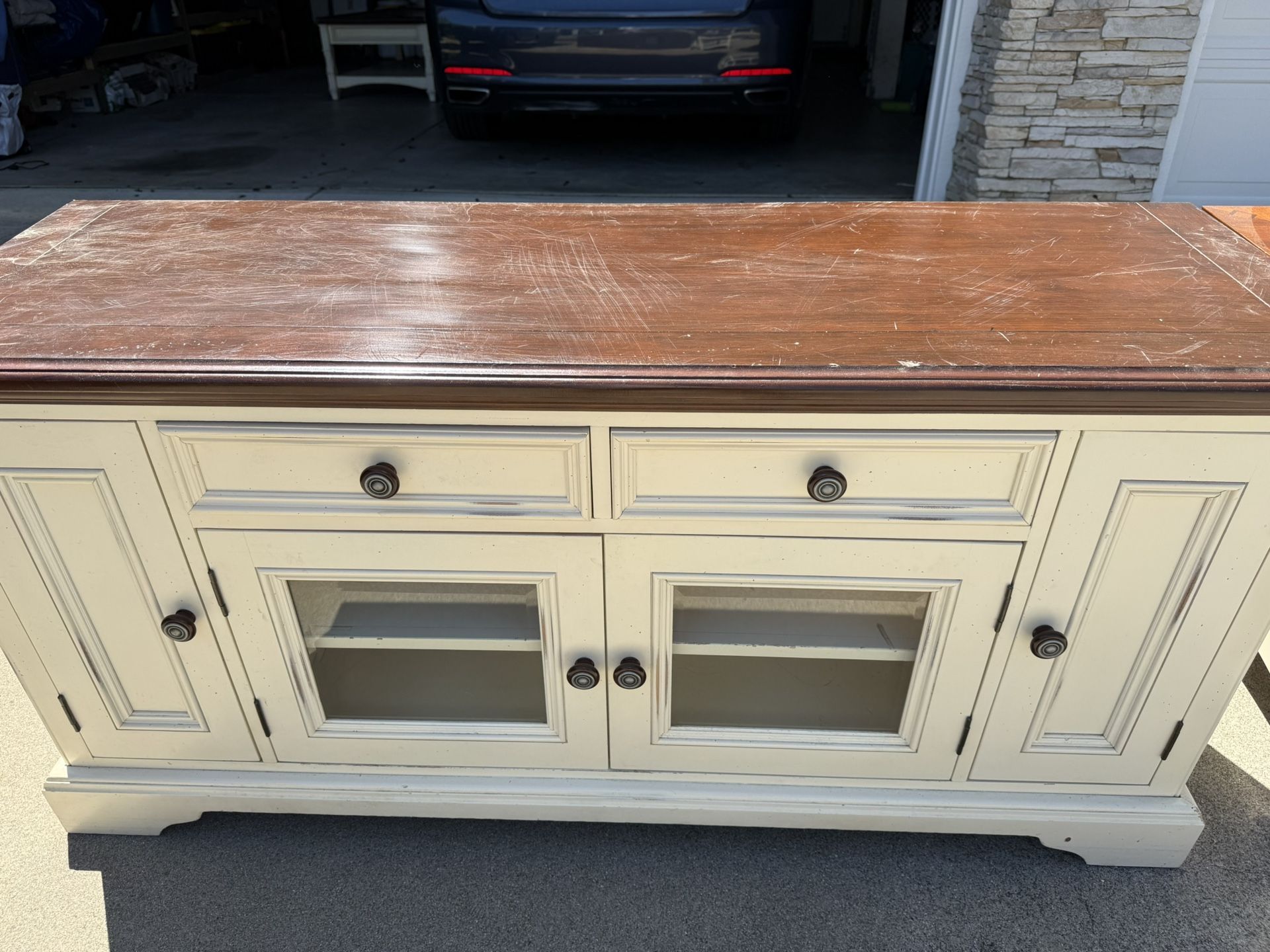 Stereo Cabinet And Matching Side Table