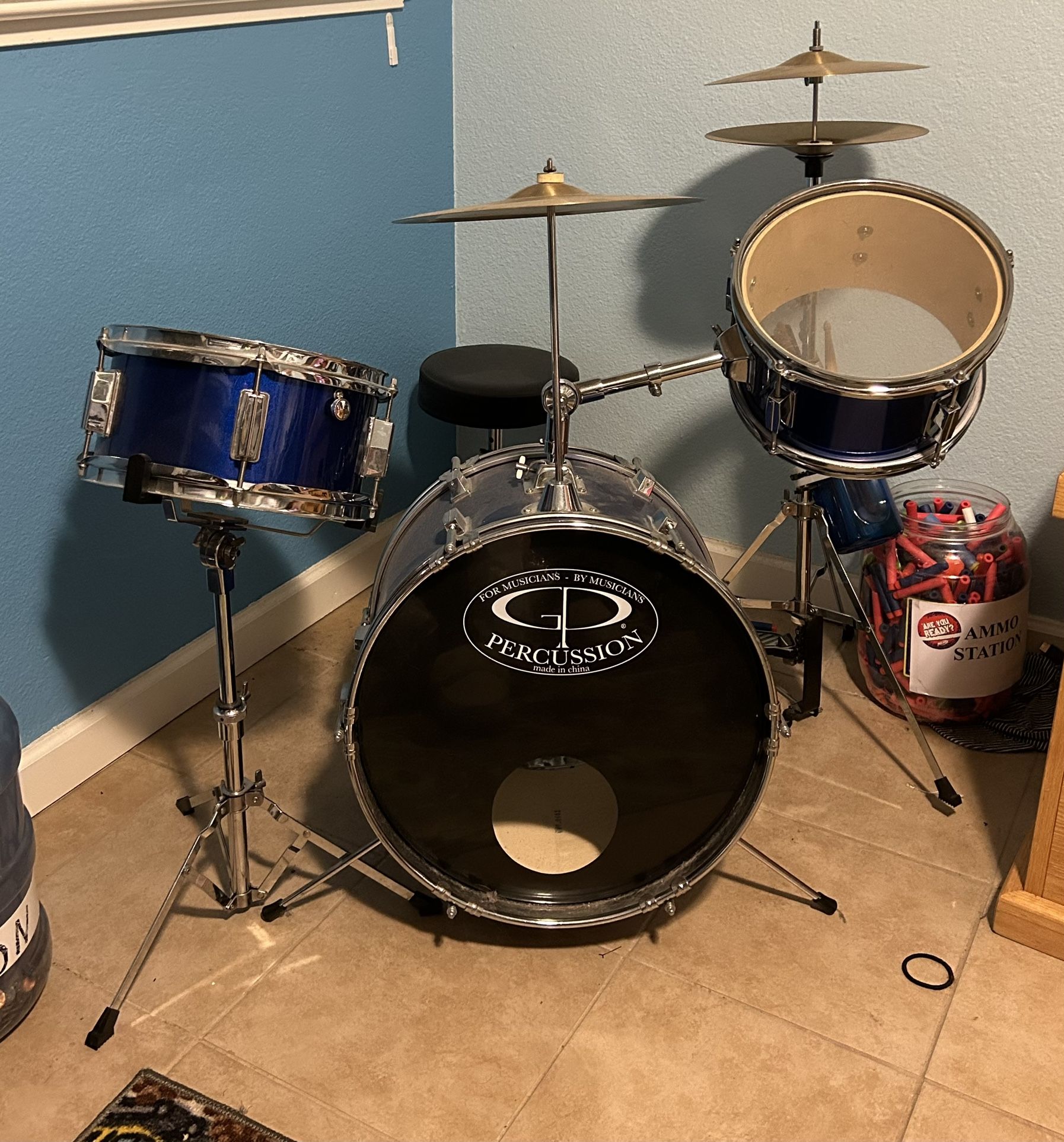 GP JR Percussion Drum Set Blue