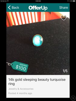 14 carat turquoise ring