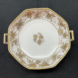 Antique Hand Painted Nippon Porcelain Dish With Handles/Made In Late 1800’s-Early 1900’s