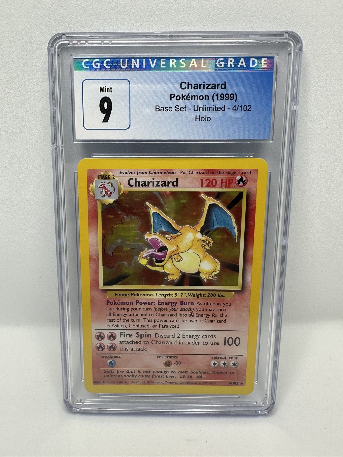 🔥 Charizard Pokémon Card 1999 Base Set CGC 9 Mint – Holo – Collector’s Grail 🔥