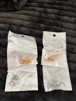 Gold and Silver Ear Clip-On Earring