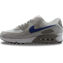 NIKE AIR MAX 90 SIZE 10 WHITE/COLLEGE GRAY/SUMMIT WHITE/RACER BLUE