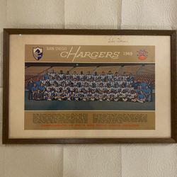 1969 Chargers Vintage Team Photo Signed