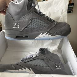Jordan Retro 5 Wolf Grey Size 12