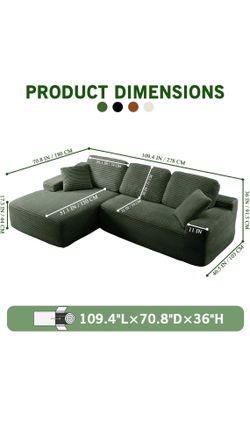 Like-New 109” Modular Sectional Sofa