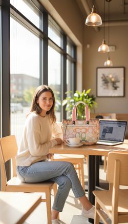 Coach Hampton scribble tote 10”