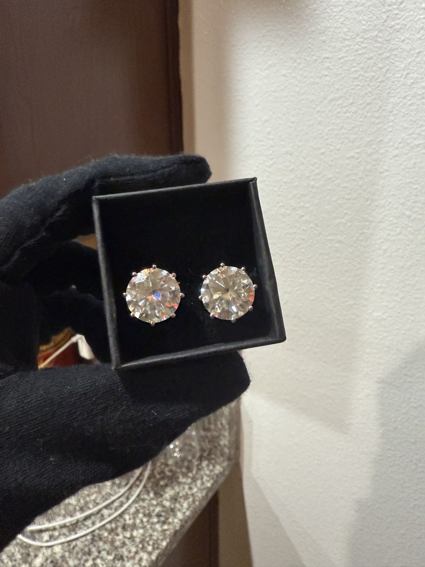 Diamond Test Approved Moissanite 12 Carat Earrings