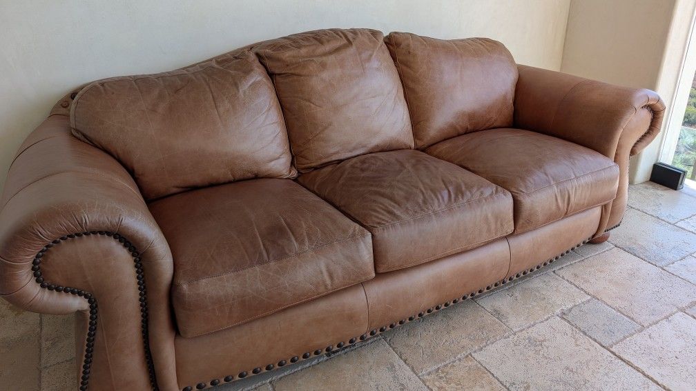 Top Grain Leather Couch