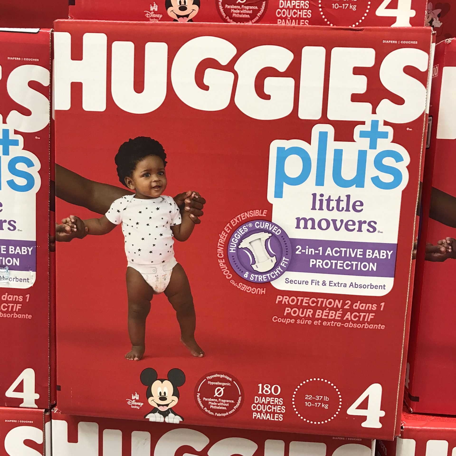 Huggies Little Movers Plus Size 4/180 Diapers