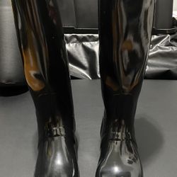 Hunter Original Gloss Tall Boots Black Sz 9 US Women’s Waterproof No Scuffs