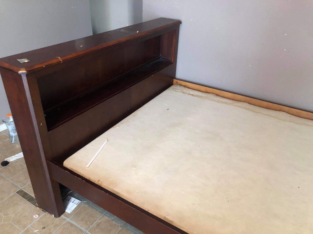 size full Bed frame, With Boxspring $60