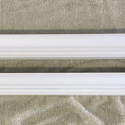 Qty 2: Contemporary Decorative Floating (Crown Molding) 36" Display Shelves