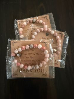 Thank you stone bead Bracelets (3)