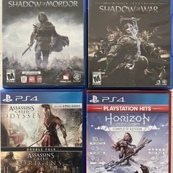 Shadow of War, Shadow of Mordor, Assassin’s Creed Odyssey and Origins, Horizon Zero Dawn