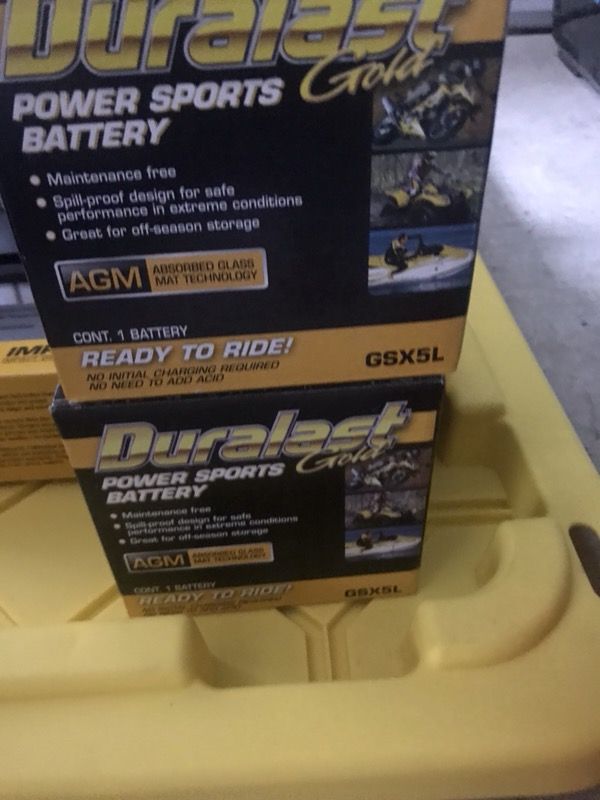 Brand new duralast gold power sports battery GSX5L