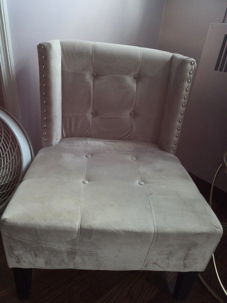 Gray Accent Chair, Armless