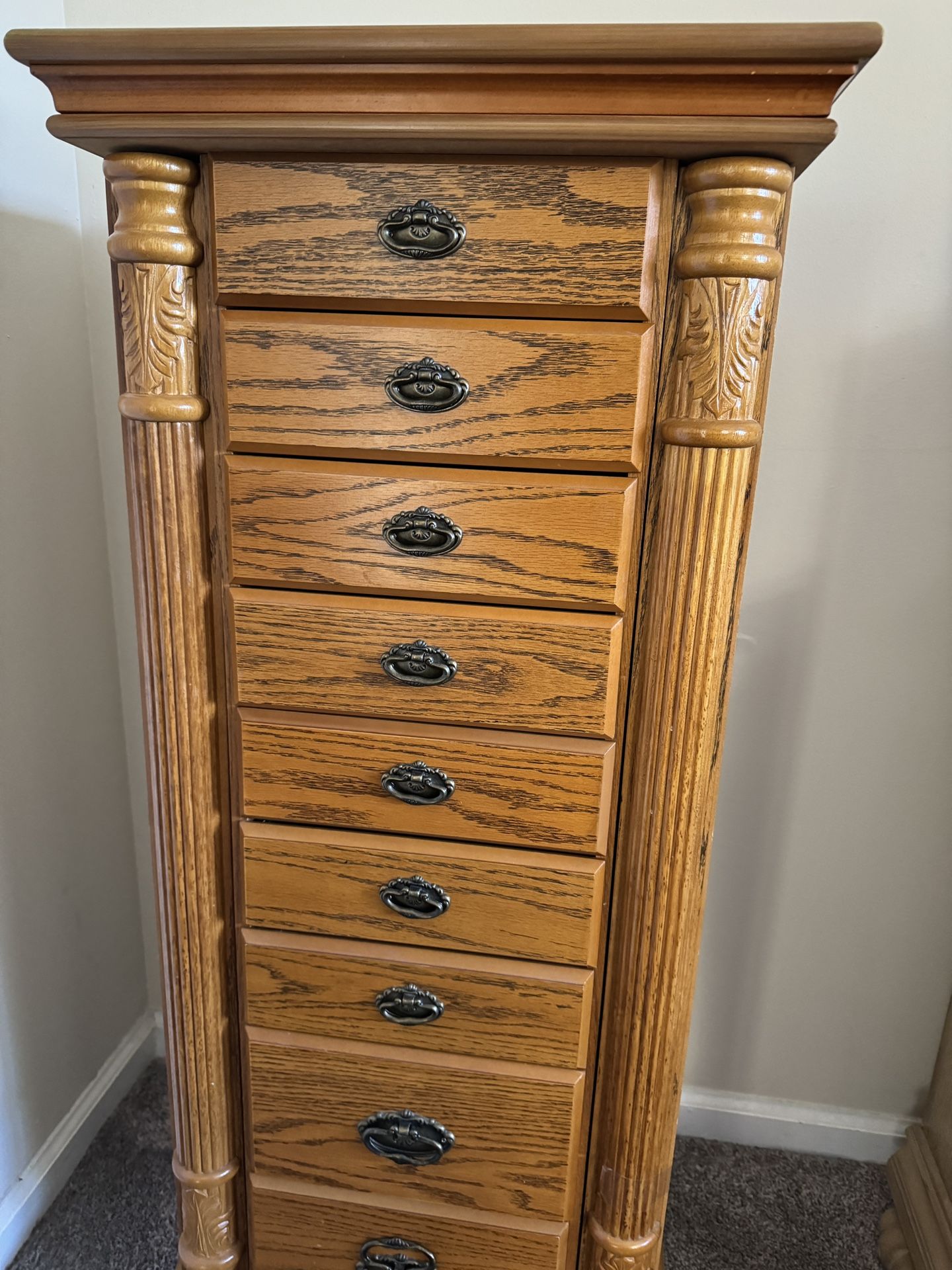 Jewelry Box Organizer Wooden Jewelry Floor Cabinet