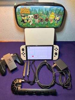 Nintendo Switch OLED White with Accessories Bundle