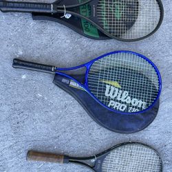 Tennis Rackets prince winners choice Dunlop three rackets two cases