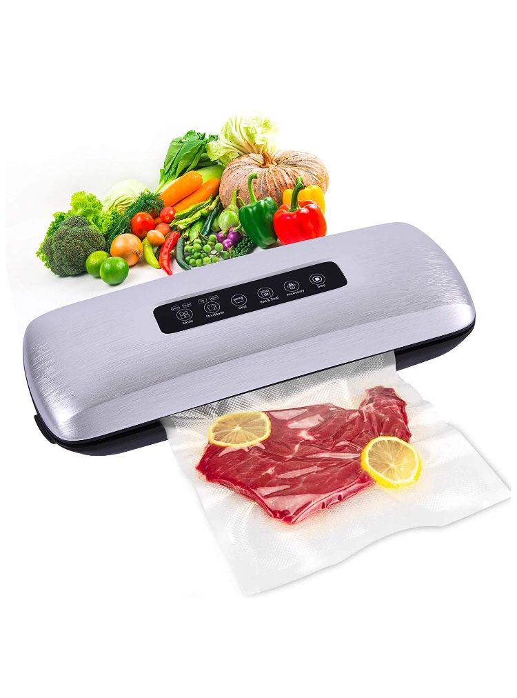 Vacuum Sealer Machine，Automatic Food Saver Vacuum Air Sealing System For Food Preservation with Built-in Cutter，Portable Sealer with 10 Vacuum Sealer