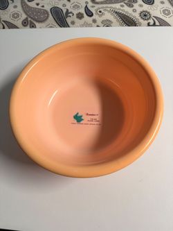 Peach Plastic Mixing Bowl
