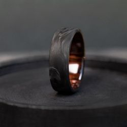 Forged Carbon Fiber And Ironwood Men’s Wedding Band