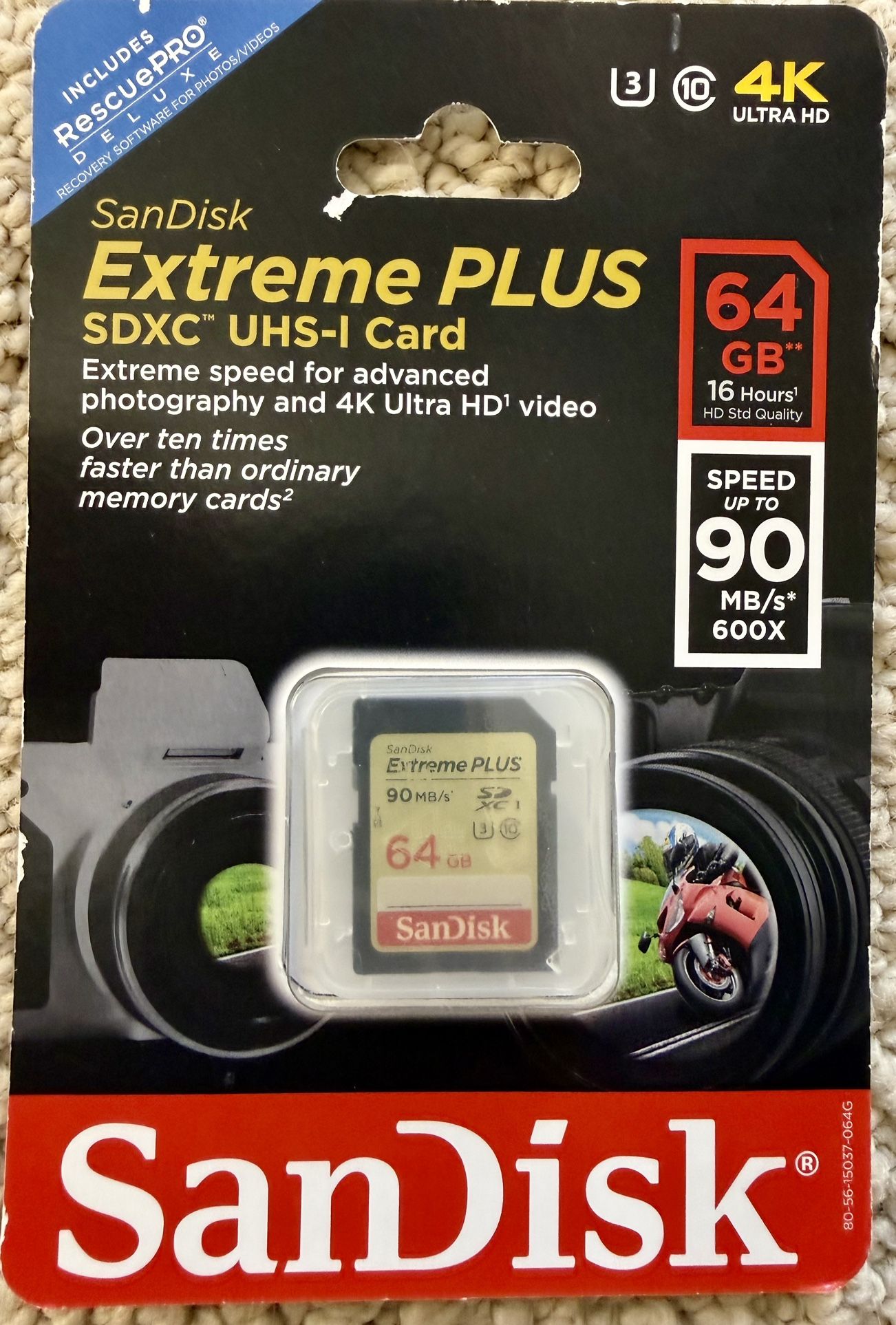 SanDisk Extreme Plus SDXC UHS-I 64GB Card