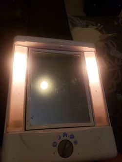 Makeup mirror, waist trimmer