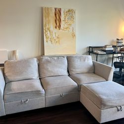 Storage 4-PC Modular Sectional Couch Sofa