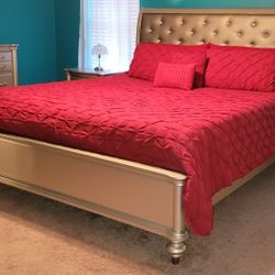 King Size Headboard, Footboard, and Side Rails