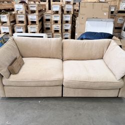 2 Seater Sofa Couch With Mobile Draws