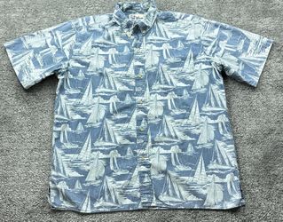 Mens L Blue Short Sleeve