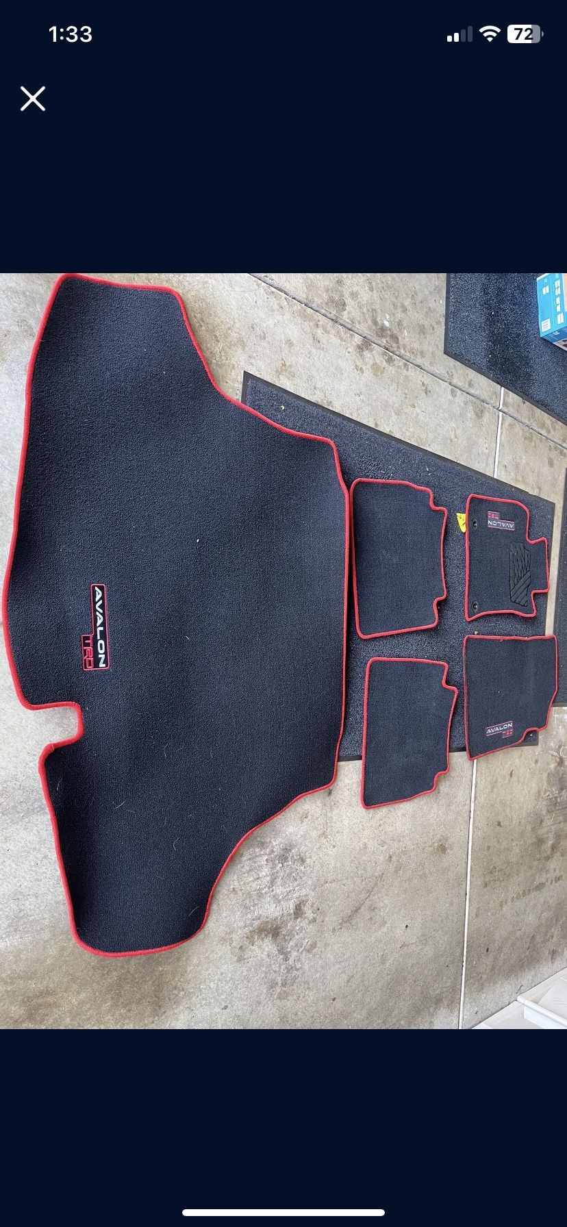 OEM RED STITCHING TOYOTA AVALON TRD FLOOR MATS