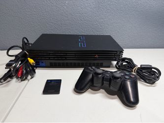 Sony Playstation 2 PS2 Fat Console W/ Cables And Memory Card (SCPH-39001) Works