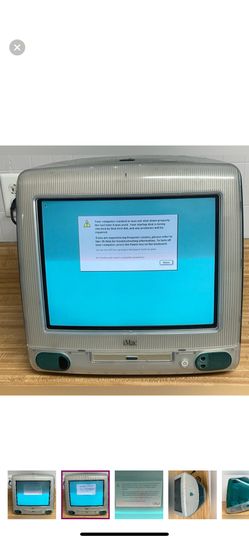 Vintage Apple iMac G3 M4984 Bondi Blue (1998) REV A w/ Power Cord
