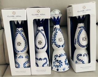 Empty Clase Azul Mexico Tequila Bottles