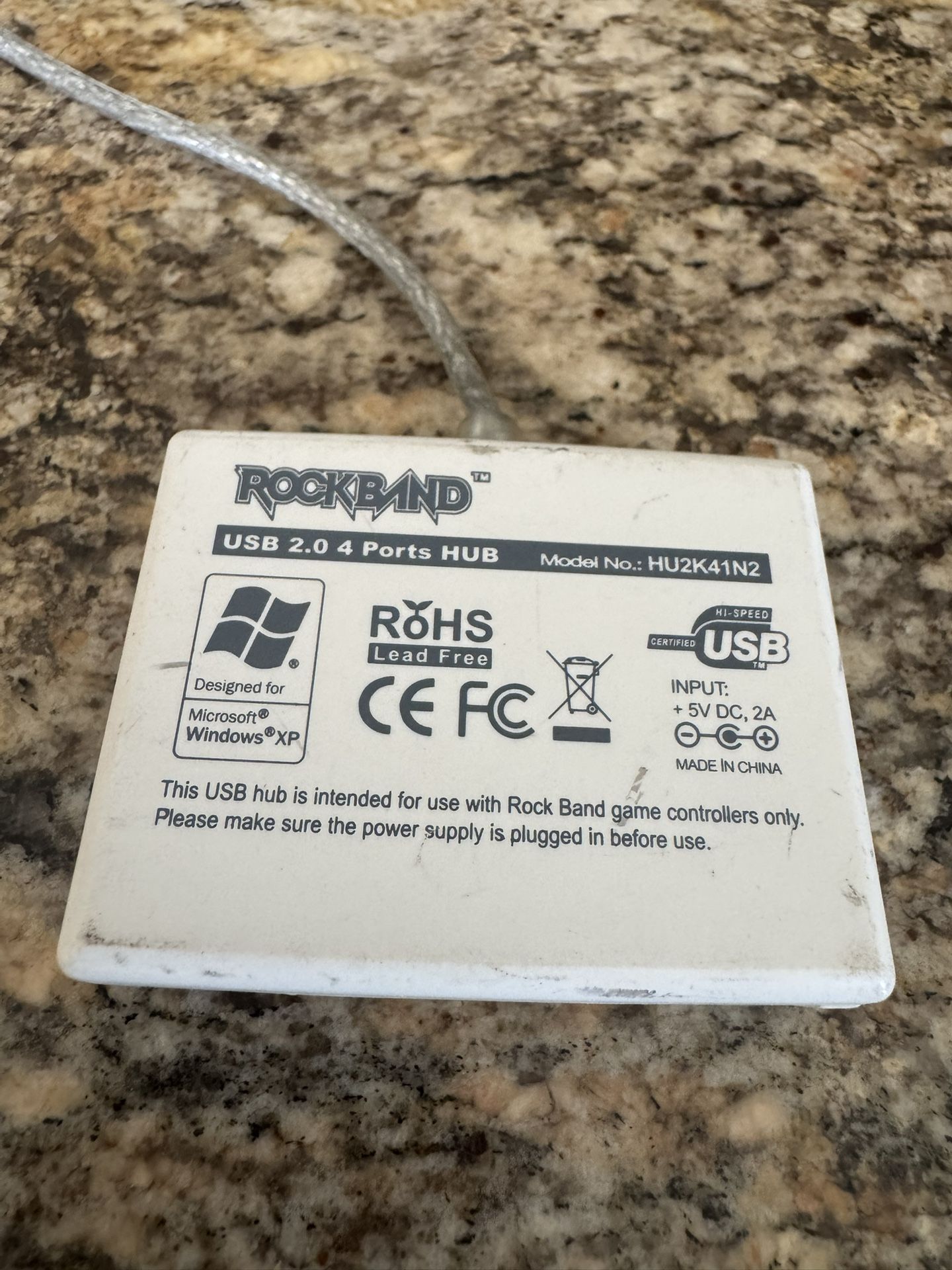 Rock Band USB 2.0 4 Ports Hub HU2K41N2 Dongle Adapter Windows XP