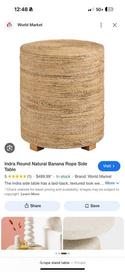Side table rope