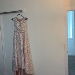 Pink and White Dress