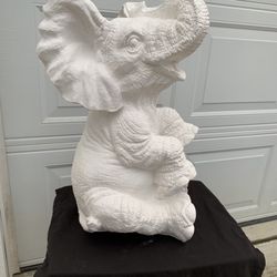 Large Sitting Elephant Statue 