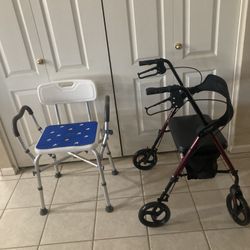 Shower Chair And Walker New